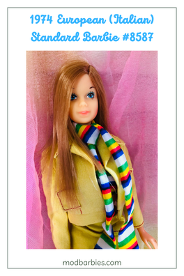 1974 European (Italian) Twist 'n Turn Standard Barbie #8587 with strawberry blonde hair